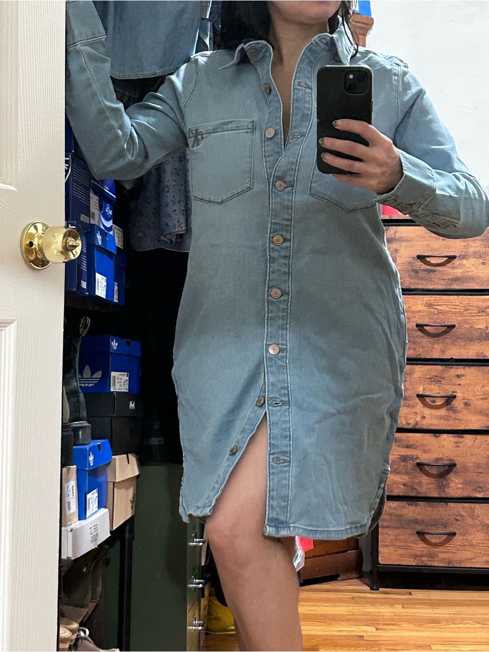 NWT Calvin Klein Denim Dress Sz Small